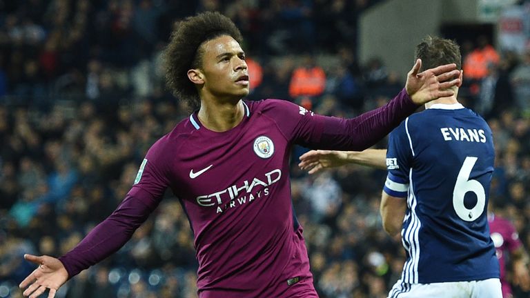 Leroy Sane was in form at The Hawthorns scoring twice