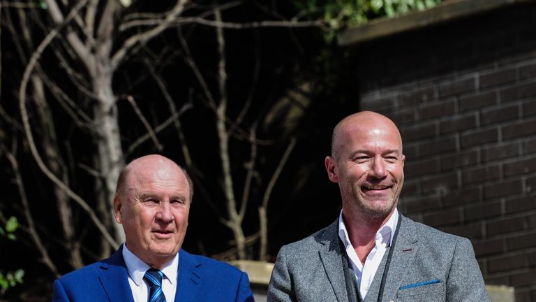 Alan Shearer with Shepherd