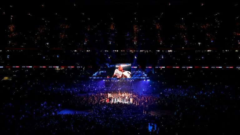 Joshua fought Takam in front of nearly 80,000 people at Cardiff's Principality Stadium