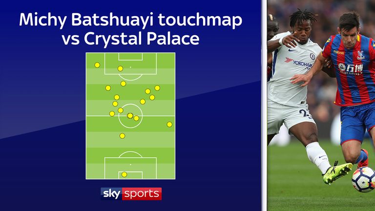 Batshuayi touched the ball just once in the Palace box