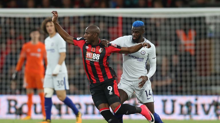 Benik Afobe (left) joined Bournemouth in 2015