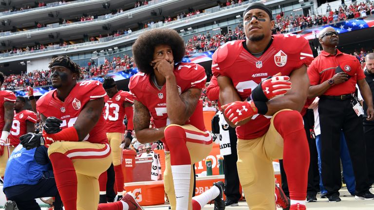 Colin Kaepernick began the NFL's kneeling protest during the 2016 preseason