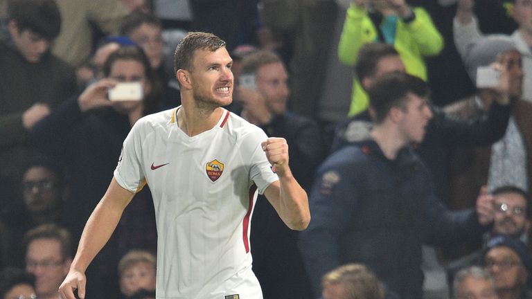 Edin Dzeko has been linked with a move to Chelsea