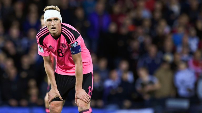Darren Fletcher skippered Scotland in their crucial 1-0 win over Slovakia