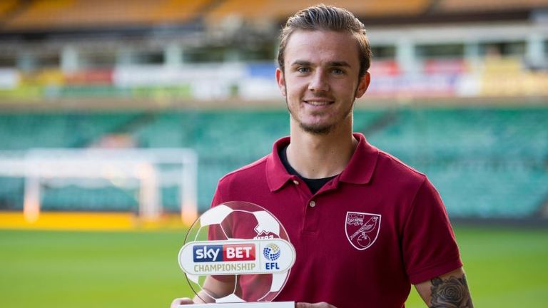 James Maddison won the Sky Bet Championship Goal of the Month for September
