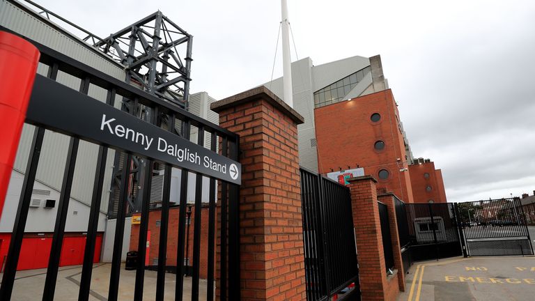 The renamed Kenny Dalglish Stand at Anfield
