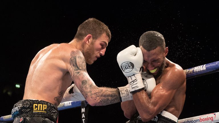 Eggington lands a right hand
