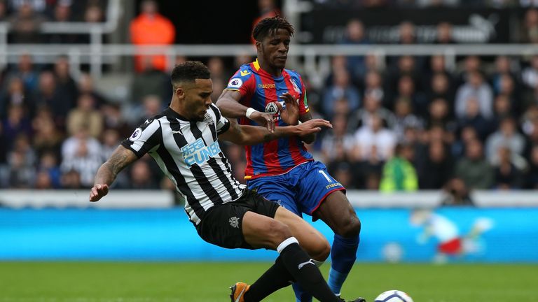 Zaha has scored two goals in four league games since returning from injury