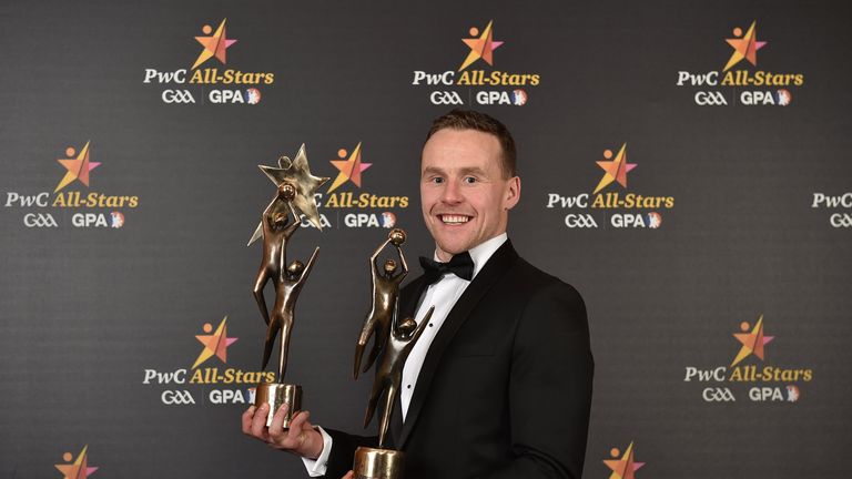 Andy Moran, the fulcrum of Mayo’s attack in a marathon 10-game Championship season, with his awards