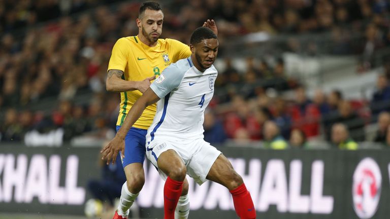 Joe Gomez was England's man of the match against Brazil