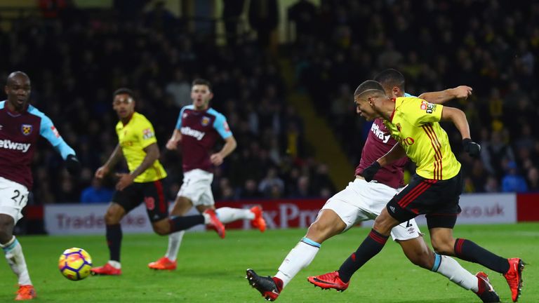 Richarlison scores Watford's second goal