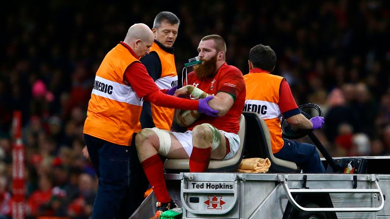 Jake Ball went off injured during the autumn international against New Zealand