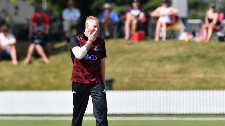 Ben Stokes is playing in New Zealand but remains unavailable to England for now