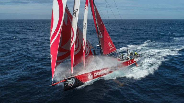 Dongfeng are currently second in the overall standings (Pic: Martin Keruzore/Volvo Ocean Race)