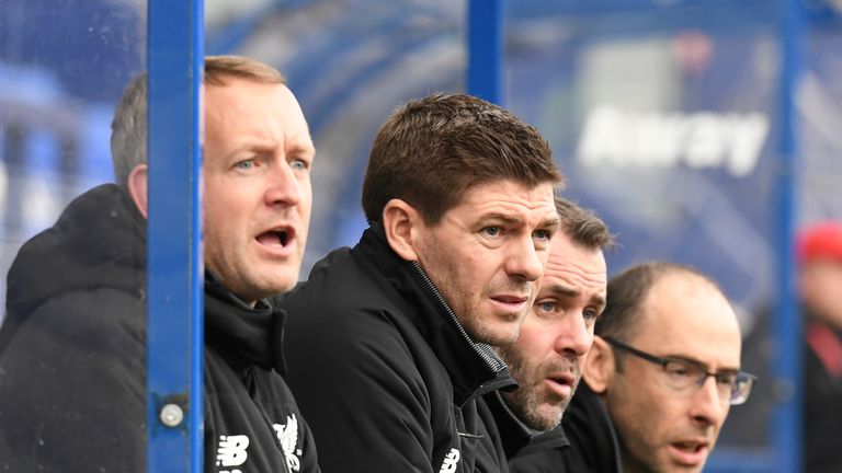 Gerrard watched his Under-19 side claim a 2-0 win