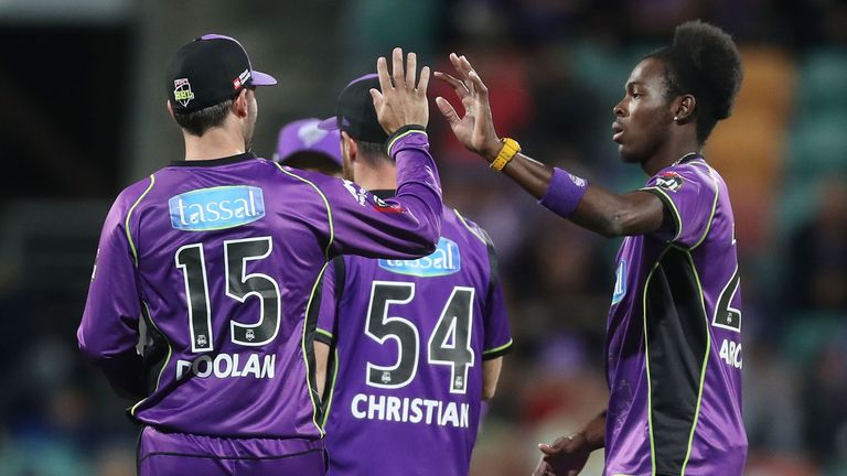 Jofra Archer (right) is part of an exciting young Sussex bowling attack