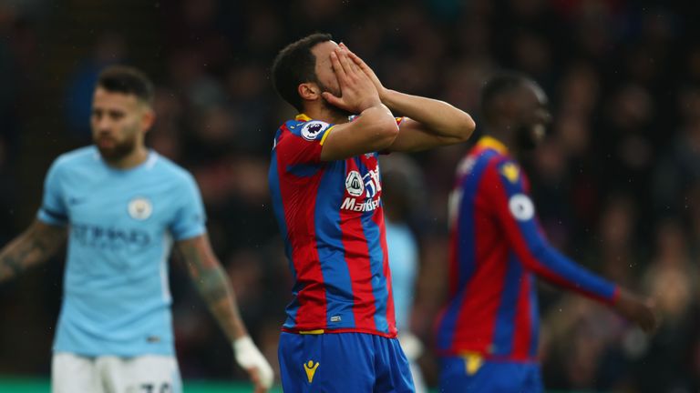 Andros Townsend missed a late chance for Crystal Palace