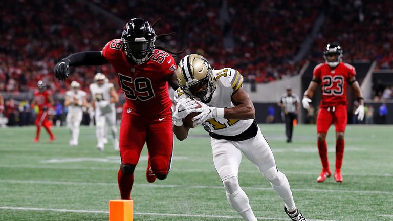 Tommylee Lewis scored a fantastic touchdown to keep New Orleans in touch