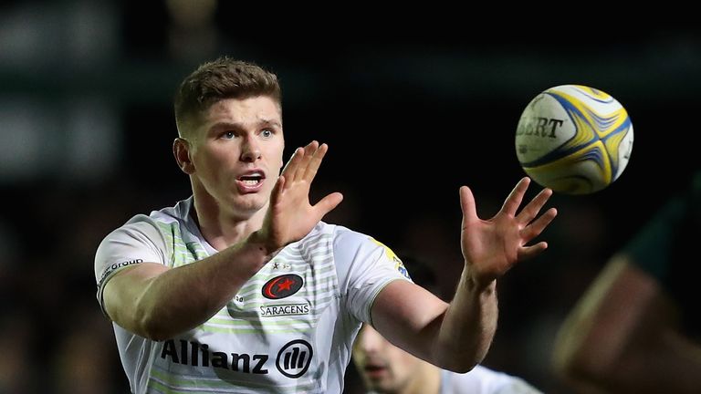 Farrell in action for Saracens