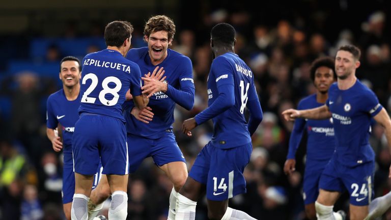 Marcos Alonso's free-kick put Chelsea ahead