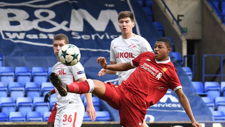 Rhian Brewster was reportedly furious at the end of Liverpool Under-19s' win over Spartak Moscow on Wednesday