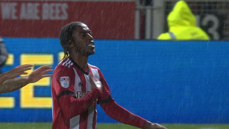 Romaine Sawyers drilled home Brentford's opener