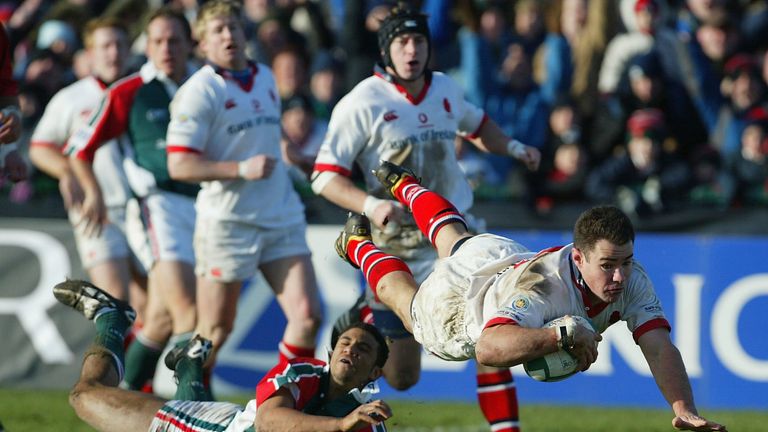 Ulster stunned Leicester by winning 33-0 in Belfast, with skipper Andy Ward among the try scorers