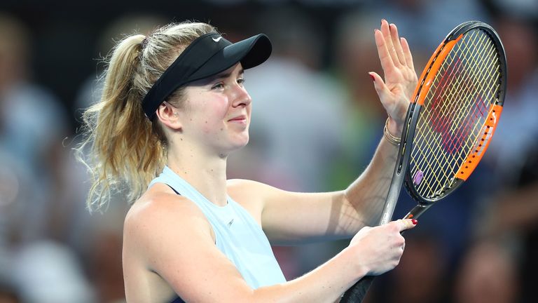 Elina Svitolina of Ukraine will face Johanna Konta next