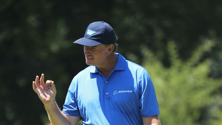 Ernie Els was left frustrated on the greens at Glendower Golf Club