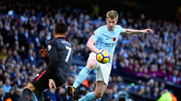 Man City beat Arsenal 3-1 in November to go eight points clear