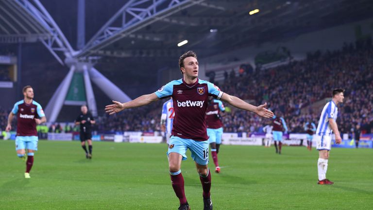 Mark Noble fired West Ham in front after a defensive mix-up
