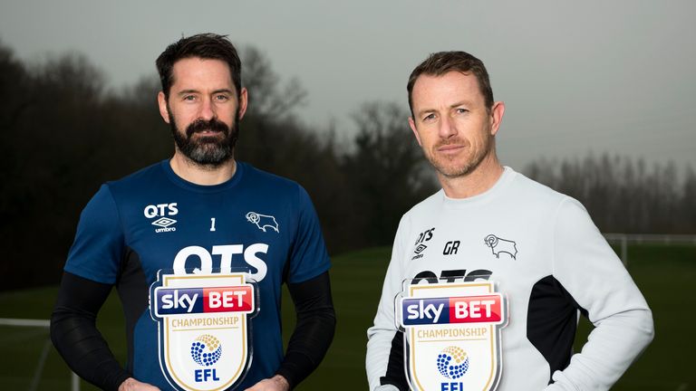 Derby pair Scott Carson and Gary Rowett have won the Sky Bet Championship monthly awards for December