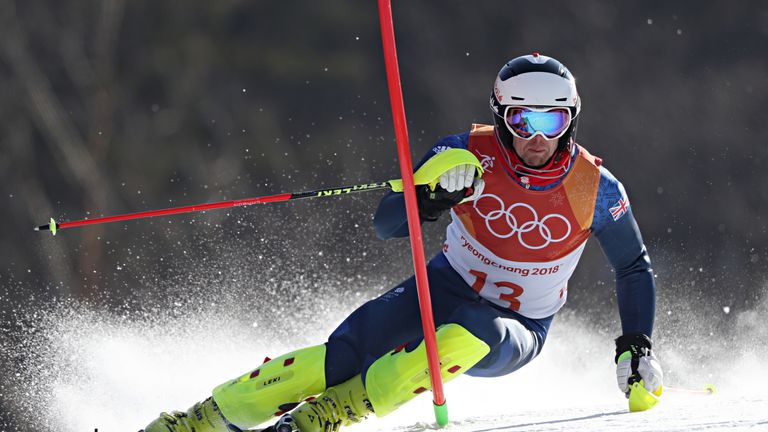 Dave Ryding finished ninth in the men's slalom