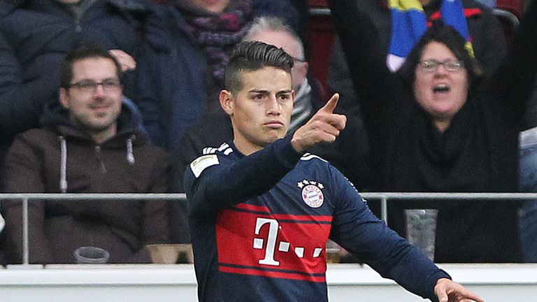 James Rodriguez doubled Bayern Munich's lead against Mainz