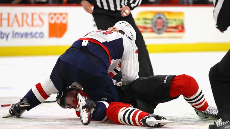 The incident occurred while Smith-Pelly was serving a penalty for fighting with Connor Murphy