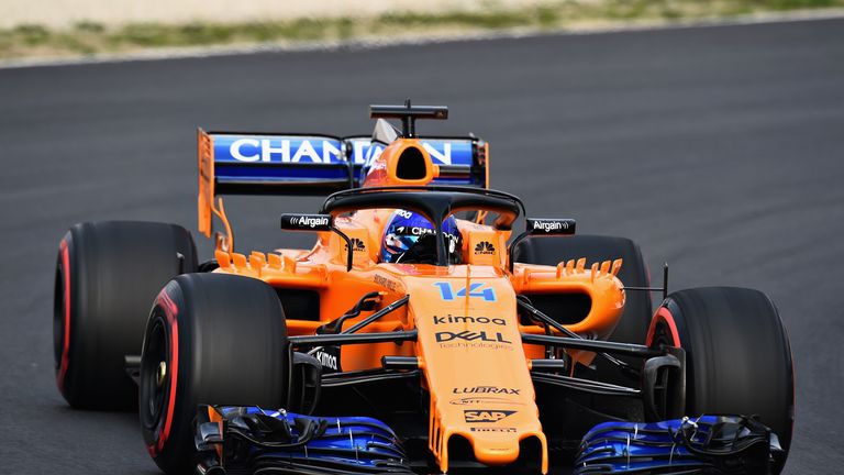 Alonso off spins in Barcelona testing