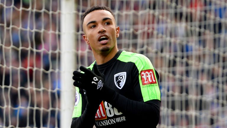 Junior Stanislas celebrates after equalising for Bournemouth
