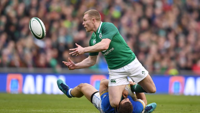 Keith Earls made three clean breaks for Ireland in Dublin