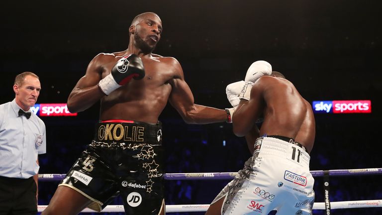 Okolie completed a wide points win over Isaac Chamberlain in February