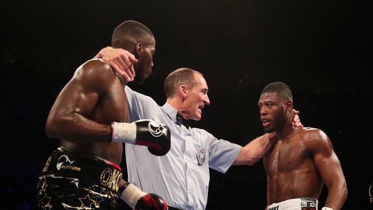 Both fighters lost points for holding in a physical encounter