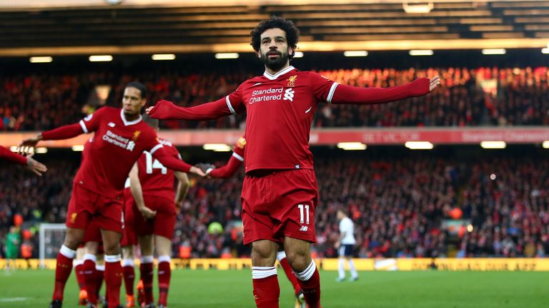 Image result for MOHAMED SALAH GOAL LIVERPOOL CELEBRATION