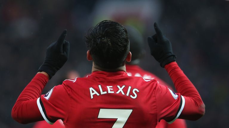 What was noteworthy about Alexis Sanchez's debut for Man Utd in January?