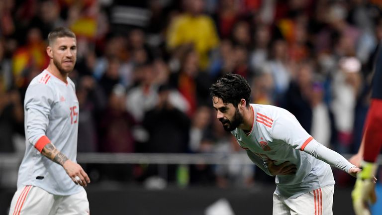 Isco scored a hat-trick for Spain