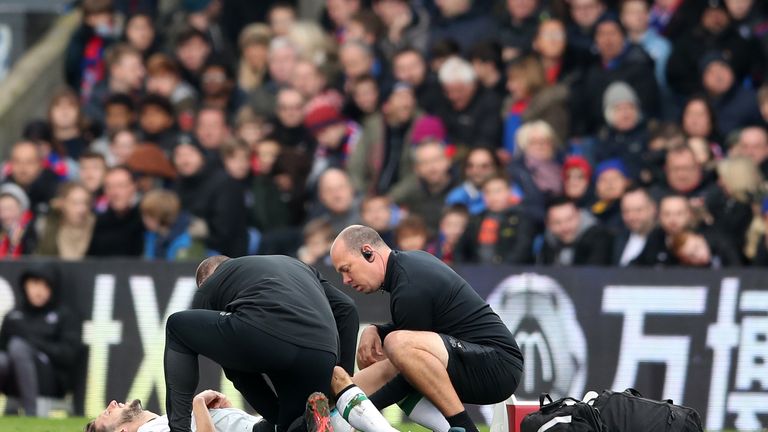 Adam Lallana was injured just five minutes after coming on for Liverpool on Saturday