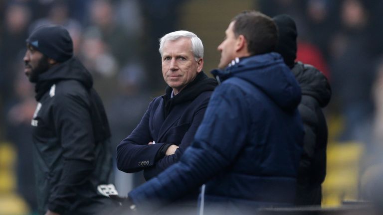 Alan Pardew during the Premier League match between Watford and West Bromwich Albion at Vicarage Road on March 3, 2018