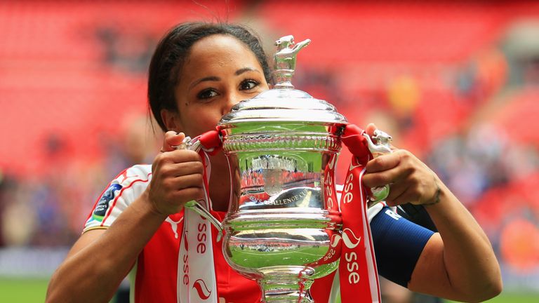 Alex Scott gave an insight into the growth of the women's game, having started at Arsenal in the early 90s
