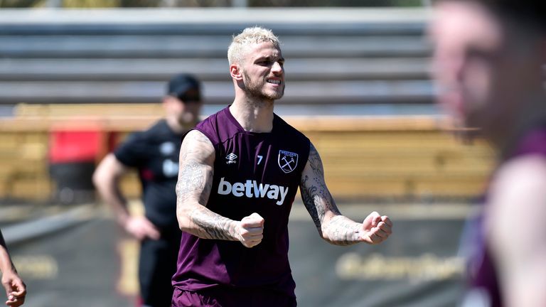 Marko Arnautovic played in West Ham's 3-0 home defeat to Burnley last weekend (courtesy of West Ham United Football Club) 