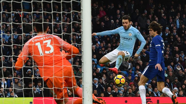 Bernardo Silva scored Manchester City's winner against Chelsea in the 46th minute