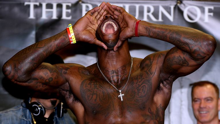 Wilder at 16st before fighting Audley Harrison in 2013