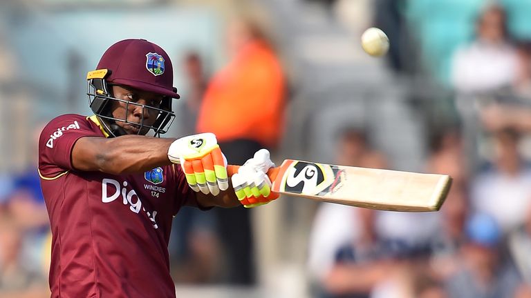 Evin Lewis hit 84 as the Windies posted 309-6 against the Netherlands